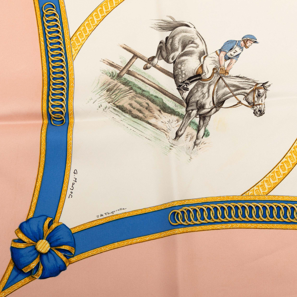 Pre-Loved Hermes Ecole Francaise d Equitation Silk Scarf 90 - Picture 7 of 8